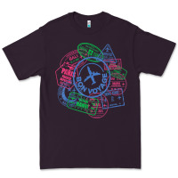 Plum bon voyage travel stamp t shirt Premium Tee - linhVisuals
