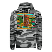 Slate Camo western horse cowboy hat cactus sunflowers glitter cowhide serape turq Premium Hoodie - Artiststas