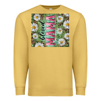 Antique Gold Blessed mama with daisy and leopard Premium Sweatshirt - RanaPortraitStore