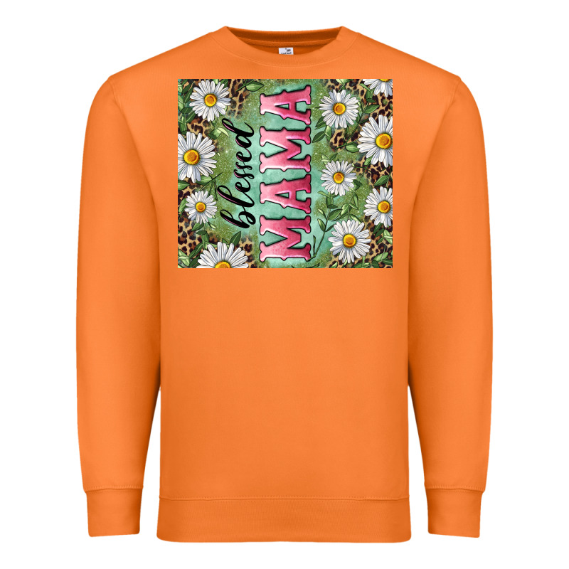 Blessed Mama With Daisy And Leopard Premium Sweatshirt by RanaPortraitStore | Teevron