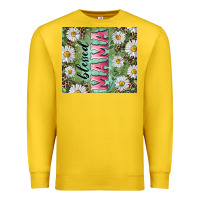 Lemon Blessed mama with daisy and leopard Premium Sweatshirt - RanaPortraitStore