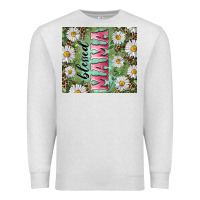 Oatmeal Heather Blessed mama with daisy and leopard Premium Sweatshirt - RanaPortraitStore