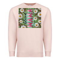 Pale Pink Blessed mama with daisy and leopard Premium Sweatshirt - RanaPortraitStore