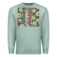 Seafoam Blessed mama with daisy and leopard Premium Sweatshirt - RanaPortraitStore