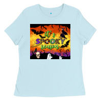 Baby Blue it's spooky season tumbler Ladies Tee - BundleAndBundleShop