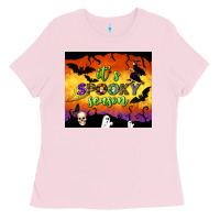 Bubblegum Pink it's spooky season tumbler Ladies Tee - BundleAndBundleShop