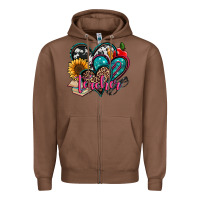 Chestnut teacher hearts Zipper Hoodie - Jasminsmagicworld