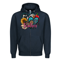 Navy teacher hearts Zipper Hoodie - Jasminsmagicworld