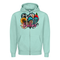 Seafoam teacher hearts Zipper Hoodie - Jasminsmagicworld