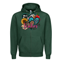 Sports Green teacher hearts Zipper Hoodie - Jasminsmagicworld