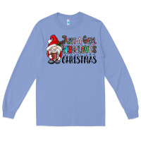 Colony Blue just a girk who loves christmas Long Sleeve Tee - CowhideDigitalArt