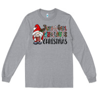 Heather Grey just a girk who loves christmas Long Sleeve Tee - CowhideDigitalArt