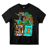 Black tx texas Heavy Core Tee - OliviaCreatesArt