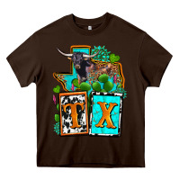 Chocolate Brown tx texas Heavy Core Tee - OliviaCreatesArt