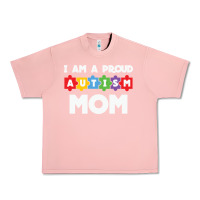 Salmon LIL Autism Mom Urban Heavy Tee - CowhideDigitalArt