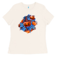 Bone halloween pumpkin patch  5 Ladies Tee - BundleAndBundleShop