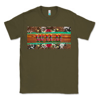 Army Green western wild and floral leopard  cowhide licanse plate Classic Tee - Artiststas