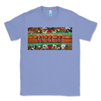 Colony Blue western wild and floral leopard  cowhide licanse plate Classic Tee - Artiststas