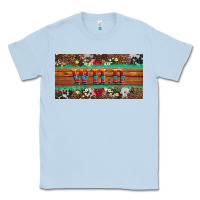 Dusty Blue western wild and floral leopard  cowhide licanse plate Classic Tee - Artiststas