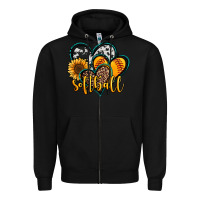 Black softball hearts Zipper Hoodie - Jasminsmagicworld