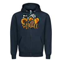 Navy softball hearts Zipper Hoodie - Jasminsmagicworld
