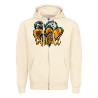 Sandshell softball hearts Zipper Hoodie - Jasminsmagicworld