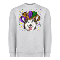 Heather Grey mardi gras hat husky Heavyweight Sweatshirt - RanaPortraitStore