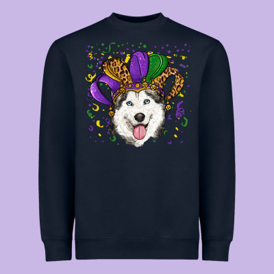 Mardi Gras Hat Husky Heavyweight Sweatshirt Designed By Ranaportraitstore