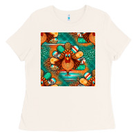 Bone thanksgiving  turkey seamless pattern Ladies Tee - BundleAndBundleShop