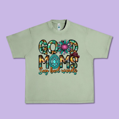 Good Moms Say Bad Words Urban Heavy Tee Designed By Cowhidedigitalart