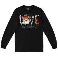 Black Love Christmas Santa Long Sleeve Tee - CowhideDigitalArt