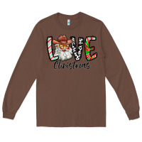 Chestnut Love Christmas Santa Long Sleeve Tee - CowhideDigitalArt