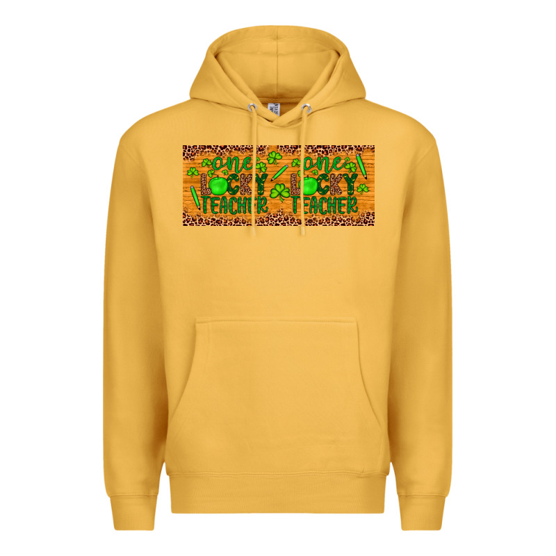 Western St. Patrick's Day One Lucky Teacher Premium Hoodie by Artiststas | Teevron