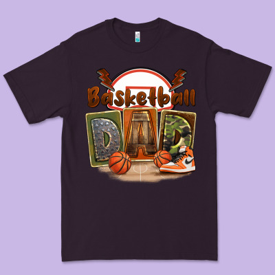 Basketball Dad Premium Tee Designed By Fadigitalartstudio