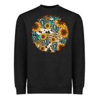Black western pattern circle earrings Heavyweight Sweatshirt - Jasminsmagicworld