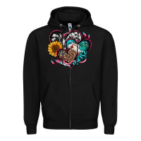 Black nurse hearts Zipper Hoodie - Jasminsmagicworld