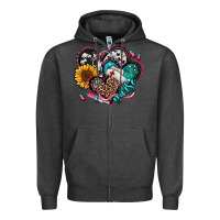 Charcoal Heather nurse hearts Zipper Hoodie - Jasminsmagicworld