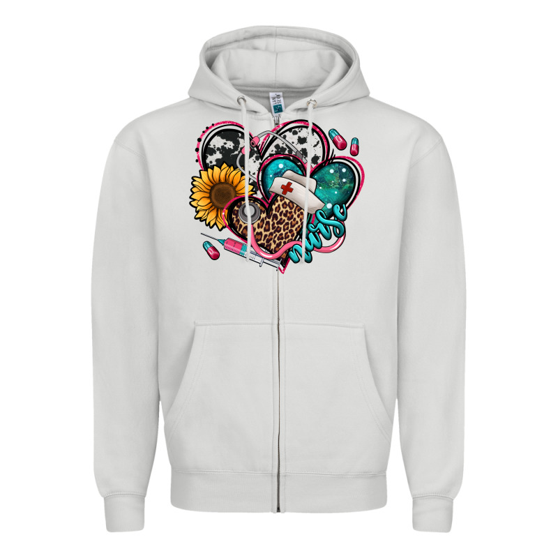 Nurse Hearts Zipper Hoodie by Jasminsmagicworld | Teevron