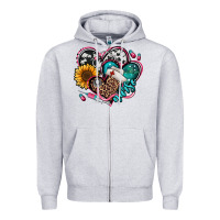 Heather Grey nurse hearts Zipper Hoodie - Jasminsmagicworld