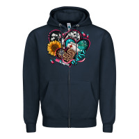 Navy nurse hearts Zipper Hoodie - Jasminsmagicworld
