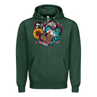 Sports Green nurse hearts Zipper Hoodie - Jasminsmagicworld