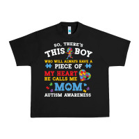 Black LIL Autism Mom Urban Heavy Tee - CowhideDigitalArt