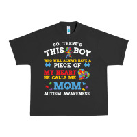 Pigment Black LIL Autism Mom Urban Heavy Tee - CowhideDigitalArt