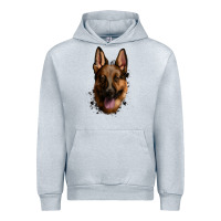 Heather Grey German Shepherd Urban Hoodie - Jasminsmagicworld