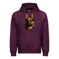 Mauve Wine German Shepherd Urban Hoodie - Jasminsmagicworld
