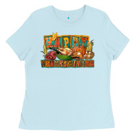 Baby Blue happy thanksgiving Ladies Tee - FaDigitalArtStudio