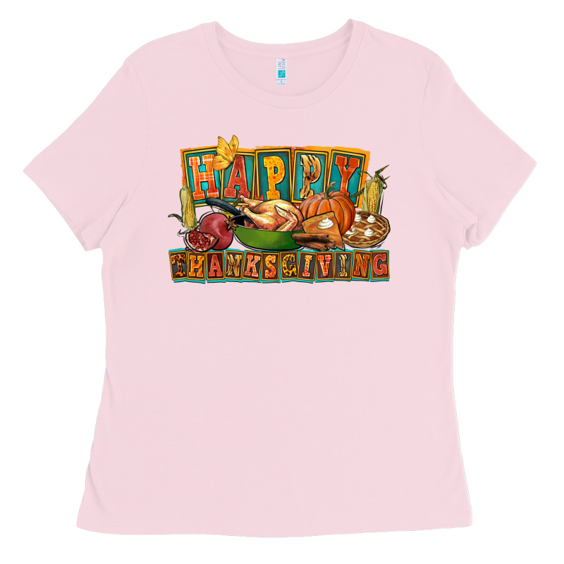 Happy Thanksgiving Ladies Tee by FaDigitalArtStudio | Teevron