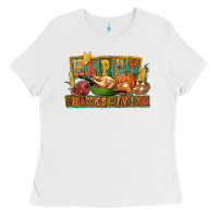 White happy thanksgiving Ladies Tee - FaDigitalArtStudio