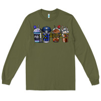 Army Green Police Coffee Long Sleeve Tee - CowhideDigitalArt