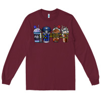 Burgundy Police Coffee Long Sleeve Tee - CowhideDigitalArt
